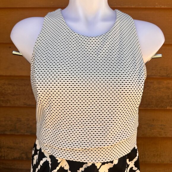 Tabitha For Anthropologie Black & White Aleida Sleeveless Dress Size 6 - Picture 5 of 9